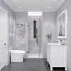 Anzzi SD-AZ09-02GB Fellow Series Shower Door 30" x 72" Frameless Hinged Tempered Deco Glass New