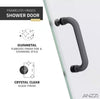 Anzzi SD-AZ09-02GB Fellow Series Shower Door 30" x 72" Frameless Hinged Tempered Deco Glass New