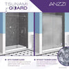 Anzzi SD-AZ8077-01BN Leon Shower Door 48" x 76" Sliding Frameless Tempered Glass New