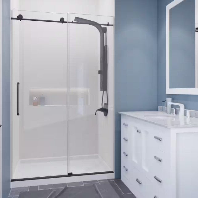 Anzzi SD-AZ8077-01GB Leon Shower Door 48" x 76" Sliding Frameless Tempered Glass New