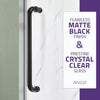 Anzzi SD-AZ13-01MB Madam Shower Door 48" x 76" Sliding Frameless Tempered Glass Matte Black New