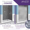 Anzzi SD-AZ13-01MB Madam Shower Door 48" x 76" Sliding Frameless Tempered Glass Matte Black New