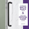 Anzzi SD-AZ8077-02MB Leon Shower Door 60" x 76" Sliding Frameless Tempered Glass New