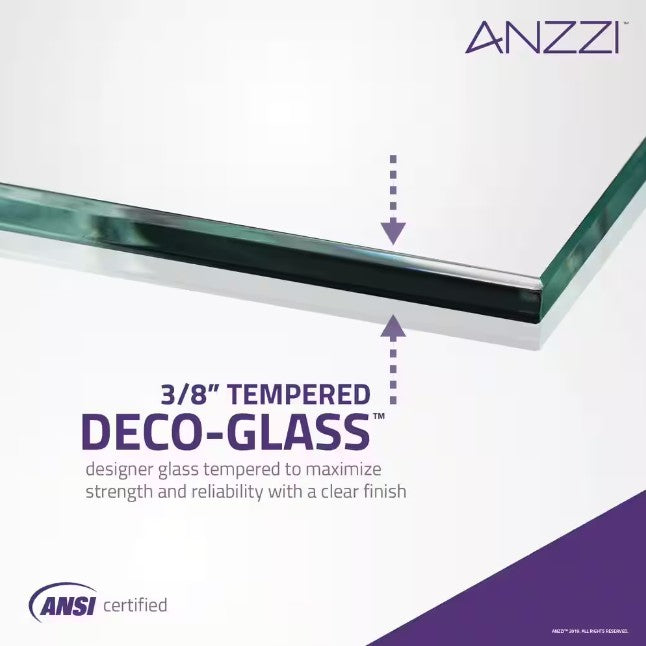 Anzzi SD-AZ8077-02MB Leon Shower Door 60" x 76" Sliding Frameless Tempered Glass New