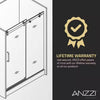 Anzzi SD-AZ8077-02MB Leon Shower Door 60" x 76" Sliding Frameless Tempered Glass New