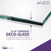 Anzzi SD-FRLS05701BN Rhodes Shower Door 48" x 76" Sliding Frameless Tempered Glass New
