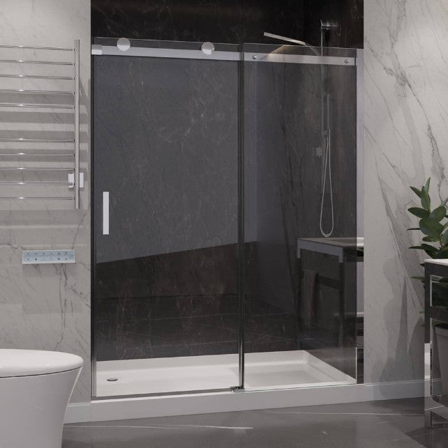 Anzzi SD-FRLS05701CH Rhodes Shower Door 48" x 76" Sliding Frameless Tempered Glass New