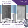 Anzzi SD-FRLS05701MB Rhodes Shower Door 48" x 76" Sliding Frameless Tempered Glass New