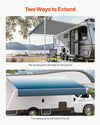 Vevor Manual Retractable RV Awning 20' Heavy-Duty Vinyl Replacement for Most DC12V RVs New