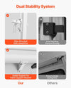 Vevor Manual Retractable RV Awning 20' Heavy-Duty Vinyl Replacement for Most DC12V RVs New