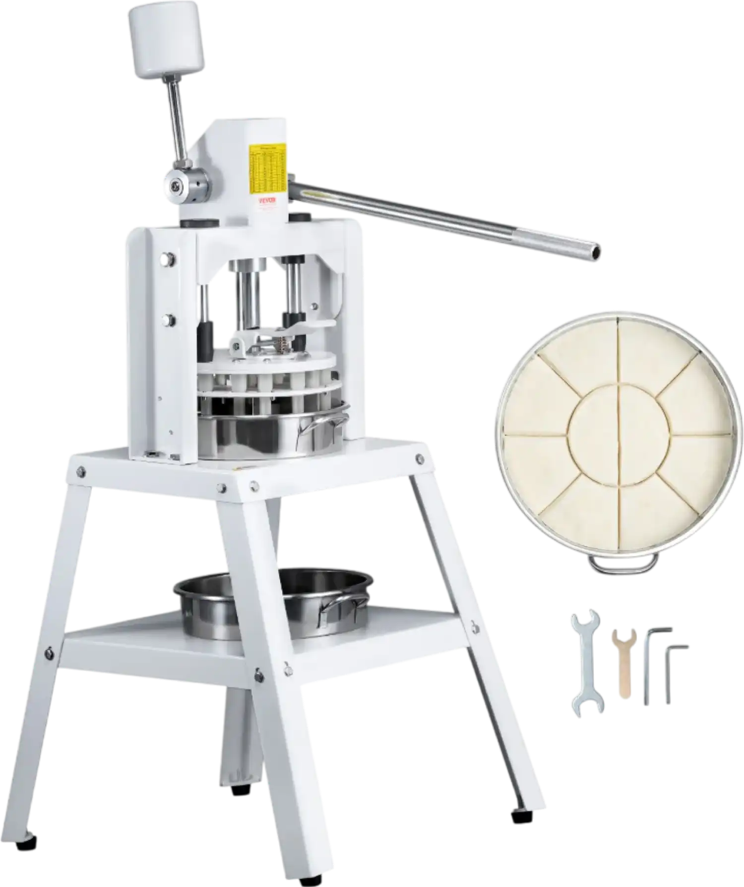 Vevor Manual Dough Divider 10 Equal Portions Hand Press Cutter New