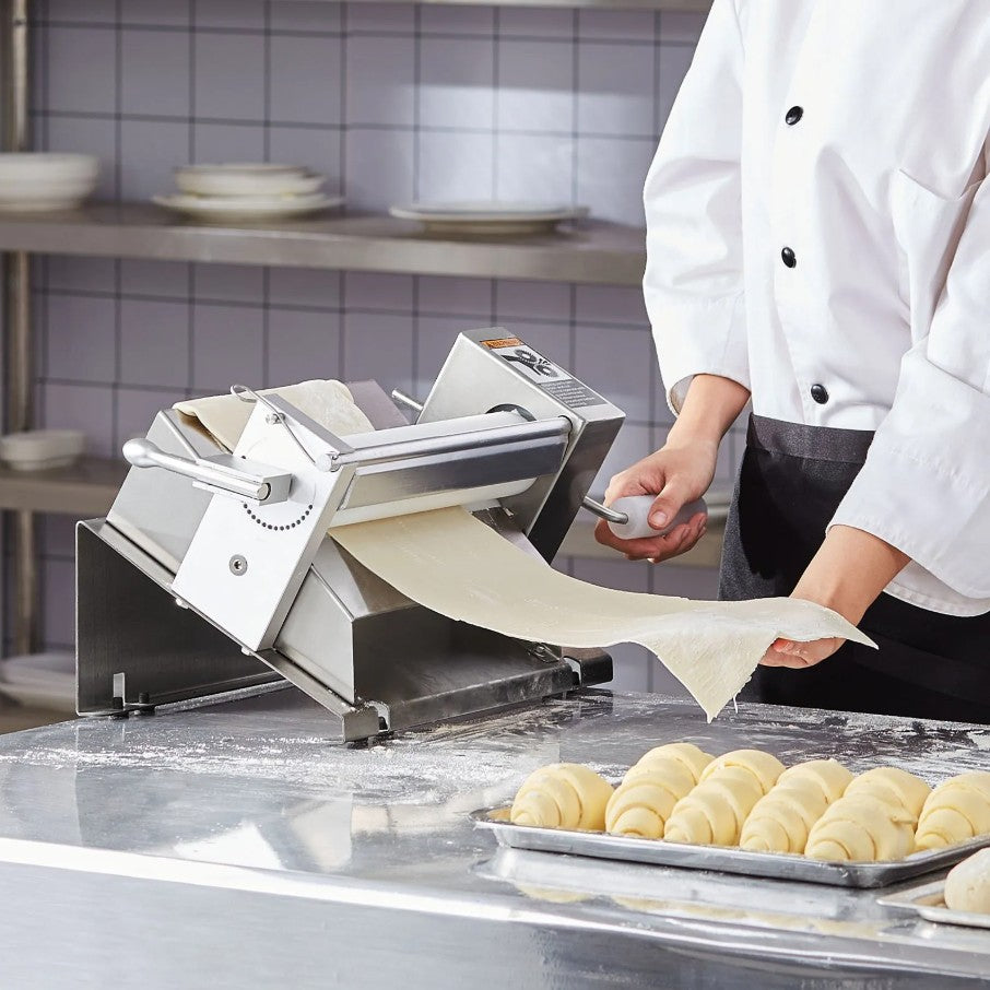 Vevor Manual Dough Sheeter Machine 0–0.5" Adjustable Thickness Stainless Steel Pastry Roller New