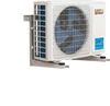 Mini split AC unit mounted on a wall, featuring 24000 BTU capacity, energy-efficient R32 refrigerant, and remote control.