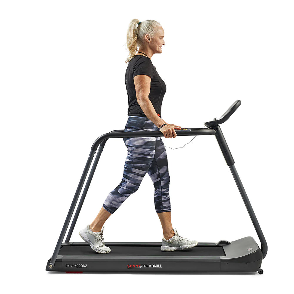 Sunny Health & Fitness SF-T722062 Running Treadmill with Handrails App Connect New