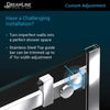 DreamLine Enigma Air Sliding Shower Enclosure 34.75" x 48.37" x 76" Brushed Stainless Steel New
