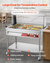 Vevor Commercial Steam Table 9 x 1/3 Pan Food Warmer with Undershelf and Sneeze Guard New