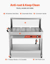 Vevor Commercial Steam Table 9 x 1/3 Pan Food Warmer with Undershelf and Sneeze Guard New
