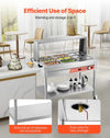 Vevor Commercial Steam Table 9 x 1/3 Pan Food Warmer with Undershelf and Sneeze Guard New