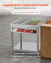 Vevor Commercial Electric Steam Table 6 × 1/3 Pans Food Warmer with Undershelf New