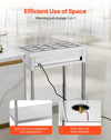 Vevor Commercial Electric Steam Table 6 × 1/3 Pans Food Warmer with Undershelf New