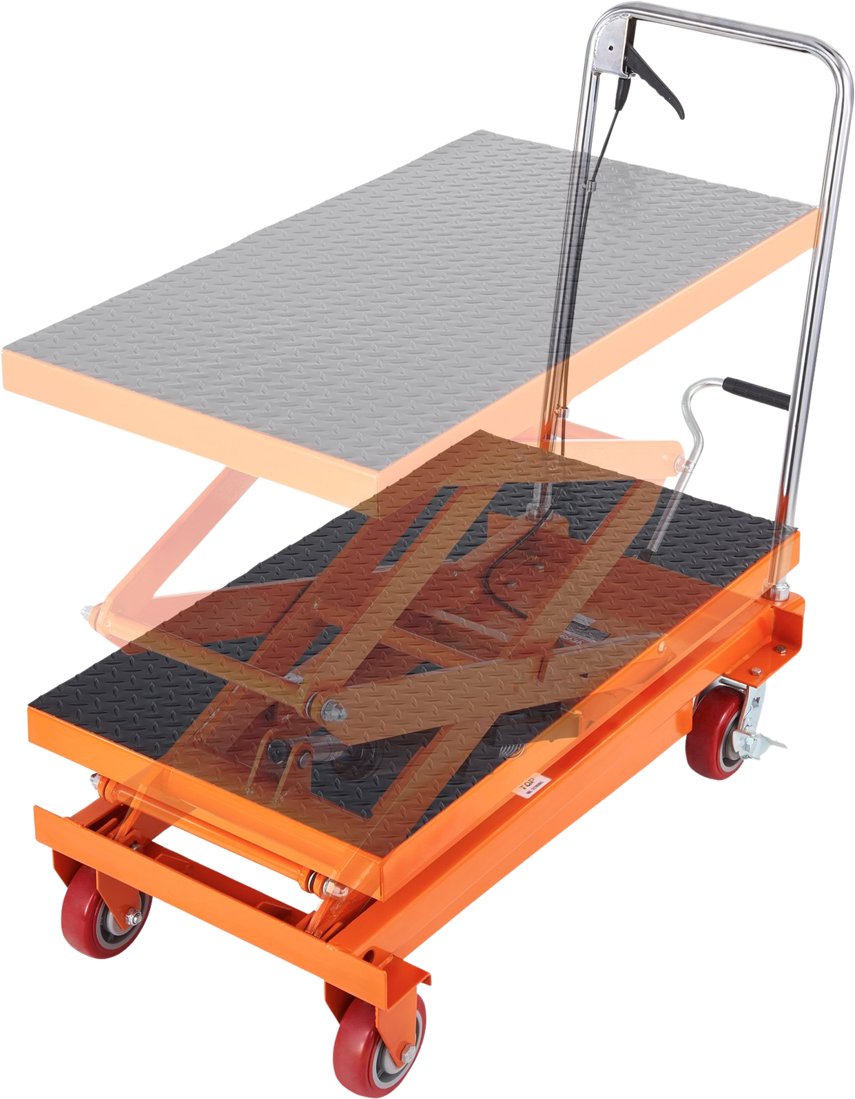 Vevor Hydraulic Lift Table Cart 770 Lbs. Manual Double Scissor 59