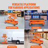 Vevor Hydraulic Lift Table Cart 1760 Lbs. Manual Double Scissor 59" Lift Height Non-Slip Pad 4 Wheel New