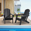 Vevor Folding Adirondack Chairs Set of 2 All-Weather HDPE 400 lb Capacity New
