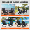 Vevor Folding Adirondack Chairs Set of 2 All-Weather HDPE 400 lb Capacity New