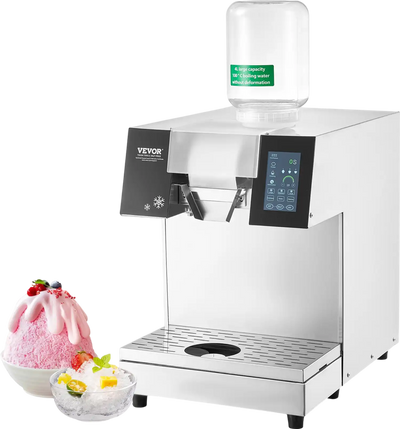 Vevor Commercial Snowflake Ice Machine 397 Lbs/24H Stainless Steel Multi-Texture Ice New