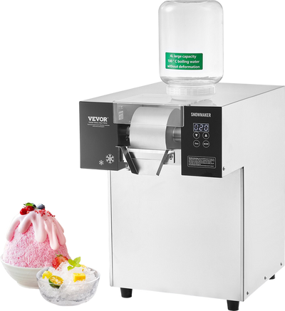 Vevor Commercial Snowflake Ice Machine 385 Lbs/24H Stainless Steel Multi-Texture Ice New