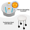 Vevor Pedicure Spa Unit with Adjustable Hydraulic Lift Chair Easy-Clean Massage Footbath and Technician Stool New