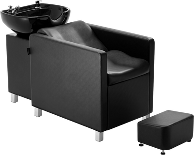 Vevor Shampoo Backwash Chair 661.4 Lbs Capacity Hair Washing Station with Ceramic Bowl and Footrest New