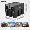 Vevor Diesel Fuel Tank Portable 58 Gallon Capacity 10 GPM 12V Transfer Pump 13.1' Hose Black Gray or Red New