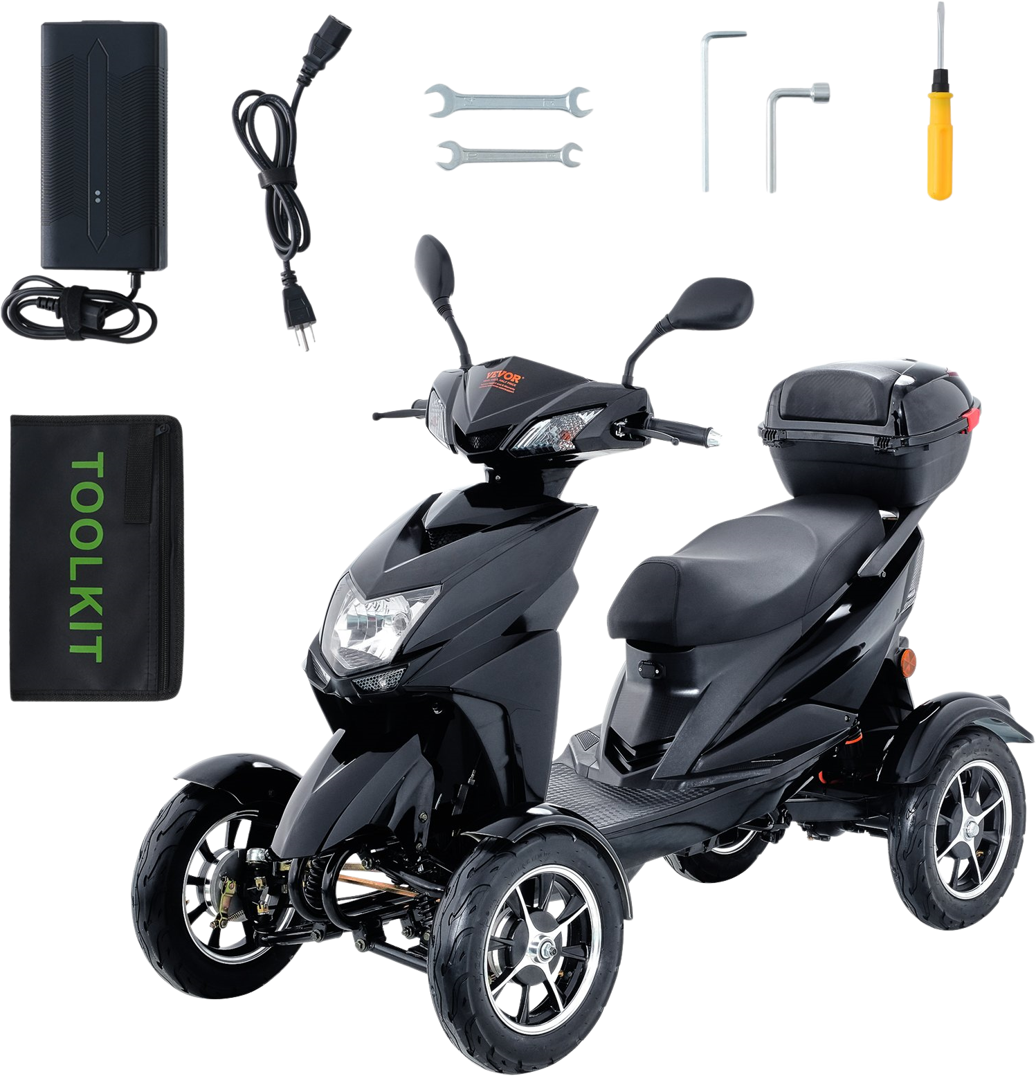 Vevor Mobility Scooter 4-Wheel Heavy Duty 450 lbs. Capacity 48V 500W 15.5 MPH 40 Mile Range New