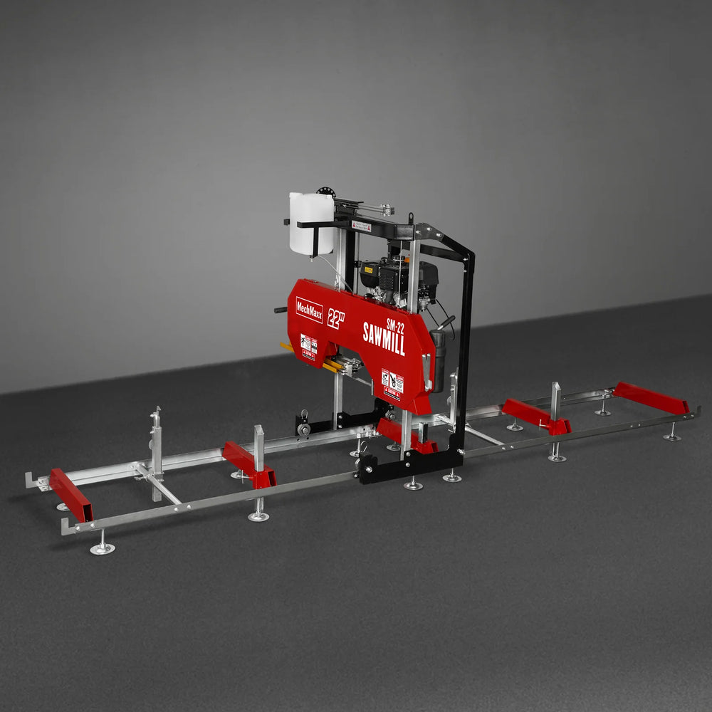 22" Portable Sawmill,  224cc 7HP DUCAR Gasoline Engine,  18" Board Width,  13' Track Length ,  SM-22