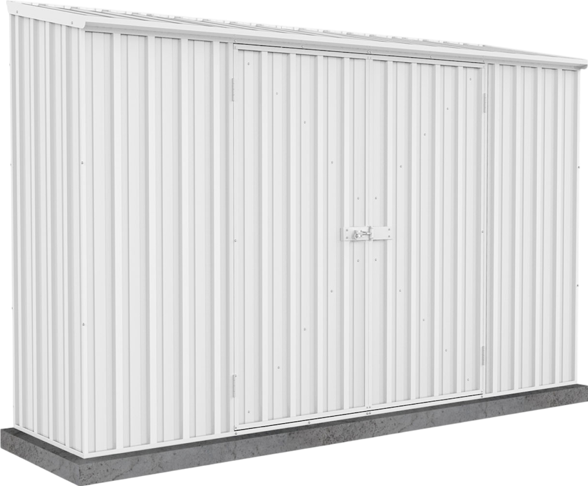 Absco AB1112 Space Saver 10 x 3 Ft Metal Storage Shed Galvanized Steel New