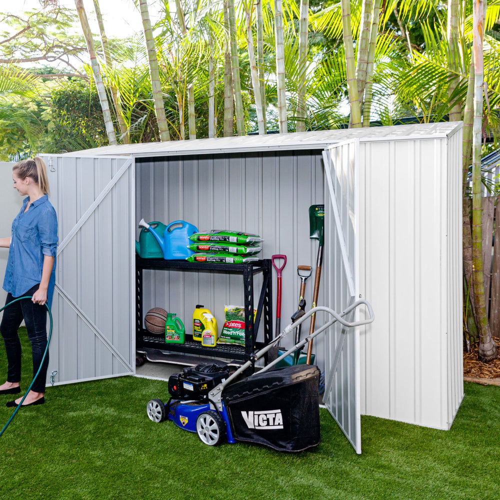 Absco AB1112 Space Saver 10 x 3 Ft Metal Storage Shed Galvanized Steel New