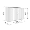 Absco AB1112 Space Saver 10 x 3 Ft Metal Storage Shed Galvanized Steel New