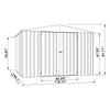 Absco AB1121 Regent Storage Shed with MN Channels 10 x 12 Ft Galvanized Steel New
