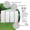 Absco AB1121 Regent Storage Shed with MN Channels 10 x 12 Ft Galvanized Steel New