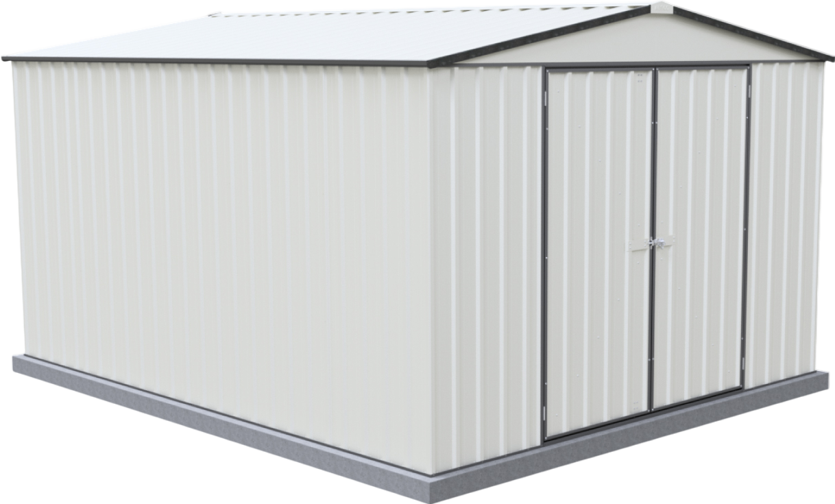 Absco AB1121 Regent Storage Shed with MN Channels 10 x 12 Ft Galvanized Steel New