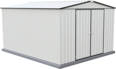 Absco AB1121 Regent Storage Shed with MN Channels 10 x 12 Ft Galvanized Steel New