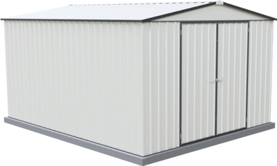 Absco AB1121 Regent Storage Shed with MN Channels 10 x 12 Ft Galvanized Steel New