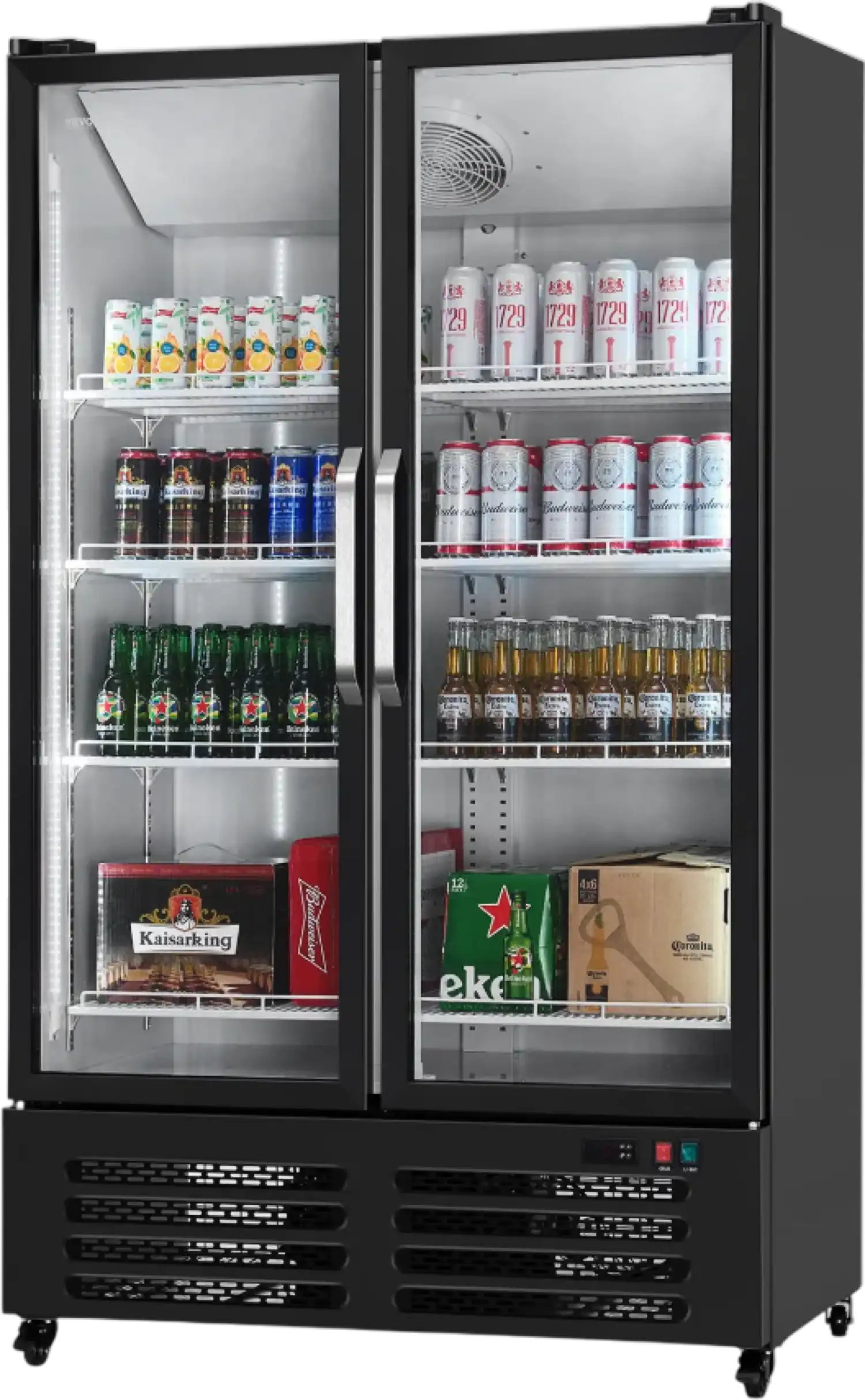 Vevor Commercial Beverage Refrigerator 26.69 Cu Ft Glass Double Door New