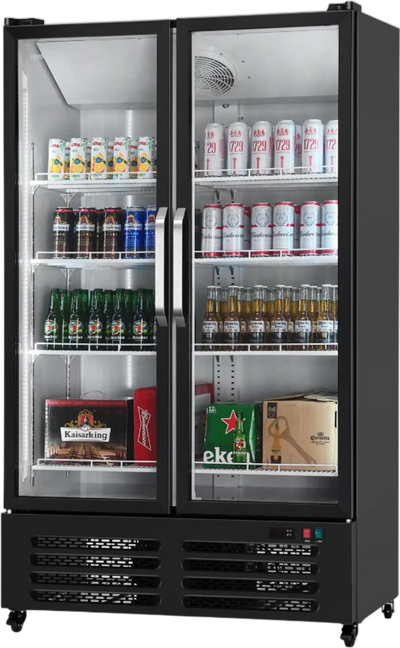 Vevor Commercial Beverage Refrigerator 26.69 Cu Ft Glass Double Door New