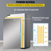 Vevor Commercial Refrigerator 27.5 Cu. Ft. Upright Refrigerator 48" Side by Side Freezer Stainless Steel 4 Door New