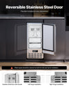 Vevor Ice Maker Undercounter 66 Lbs Per Day Stainless Steel Reversible Door Auto Clean New