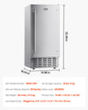 Vevor Ice Maker Undercounter 66 Lbs Per Day Stainless Steel Reversible Door Auto Clean New