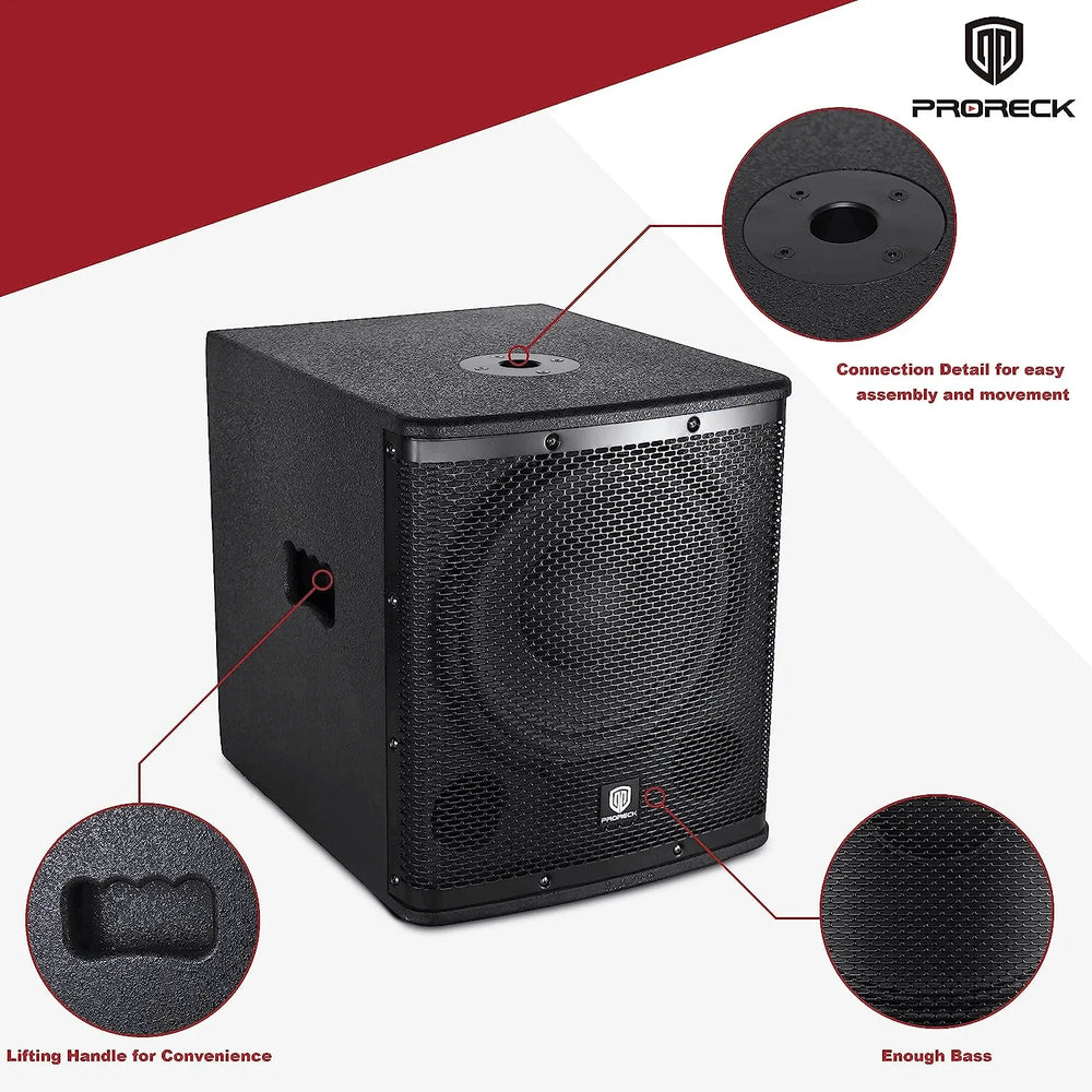 Proreck SP-18X Active Powered Subwoofer Speaker 18" New