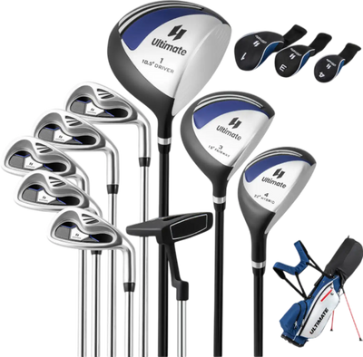 Costway Golf Club Set 10 Piece Complete Package with Driver Irons Putter and Stand Bag 42076519 New